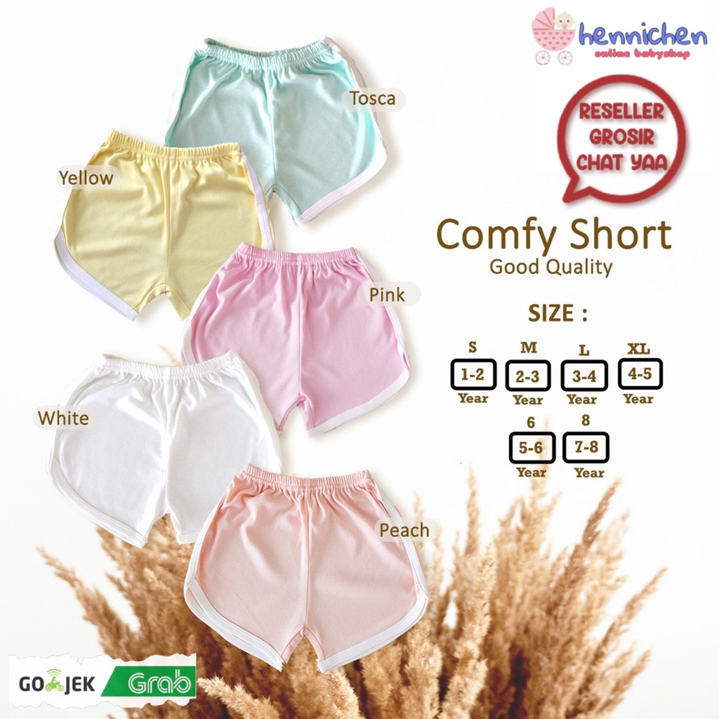 COMFY SHORT ANAK CELANA PENDEK ANAK PEREMPUAN NYAMAN 1-8 Tahun JK