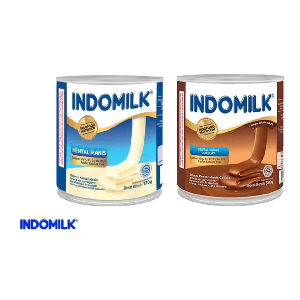 

Indomilk Susu Kental Manis [370 g] - Vanilla / Cokelat