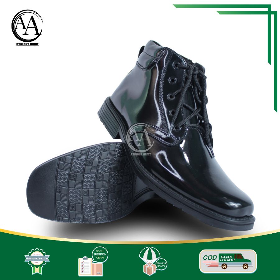 Sepatu PDH 04 Resliting Polri Polisi Sepatu Kerja PDH Security Satpam Dinas Kantoran Guru PNS - DP04