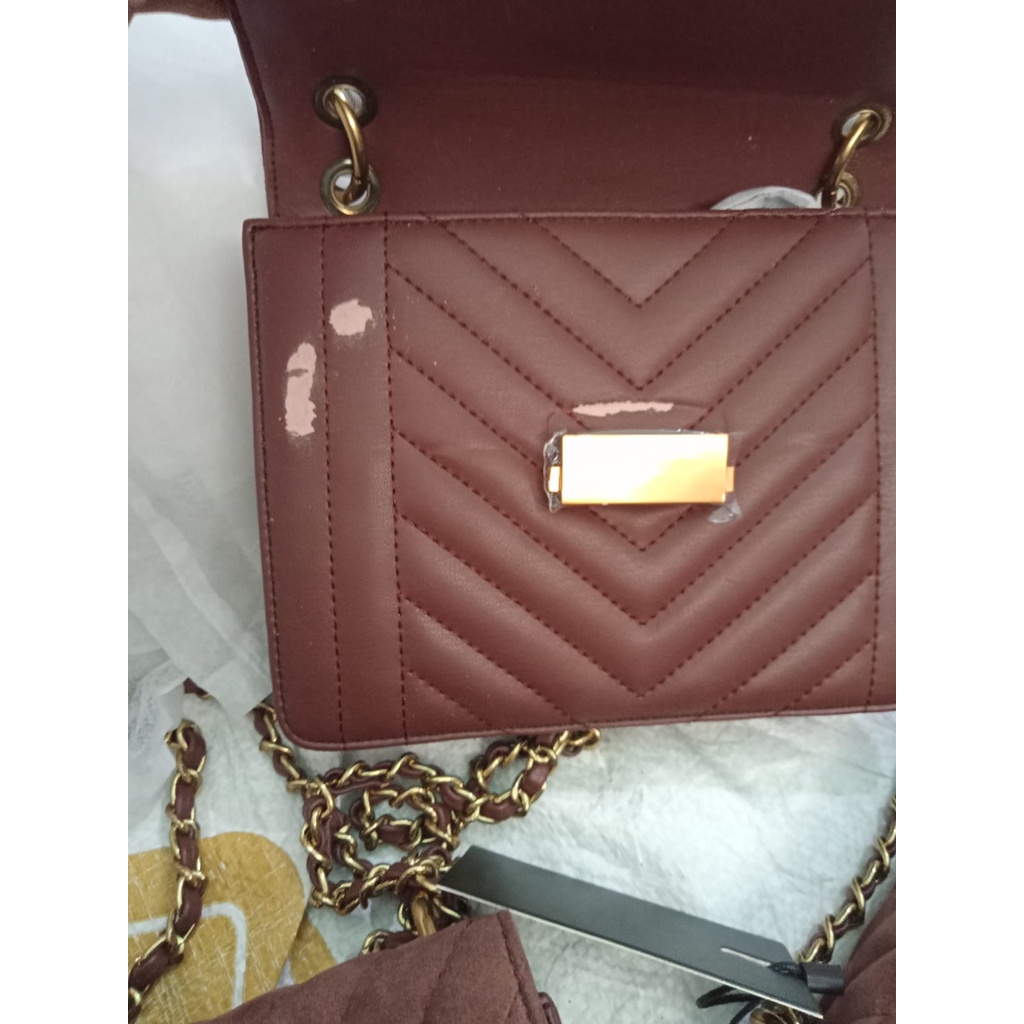 REJECT TERKELUPAS 379 TAS WANITA IMPORT SLEMPANG HANDBAG [1KG 2PC] PERFECT CORNE