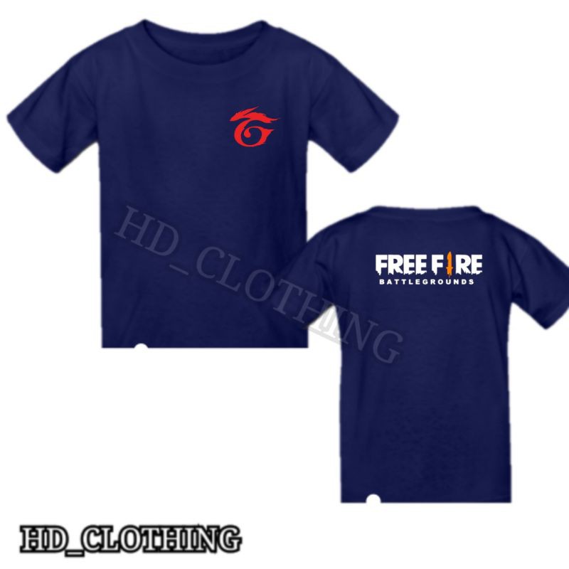 kaos anak 1-10 tahun motif free fire