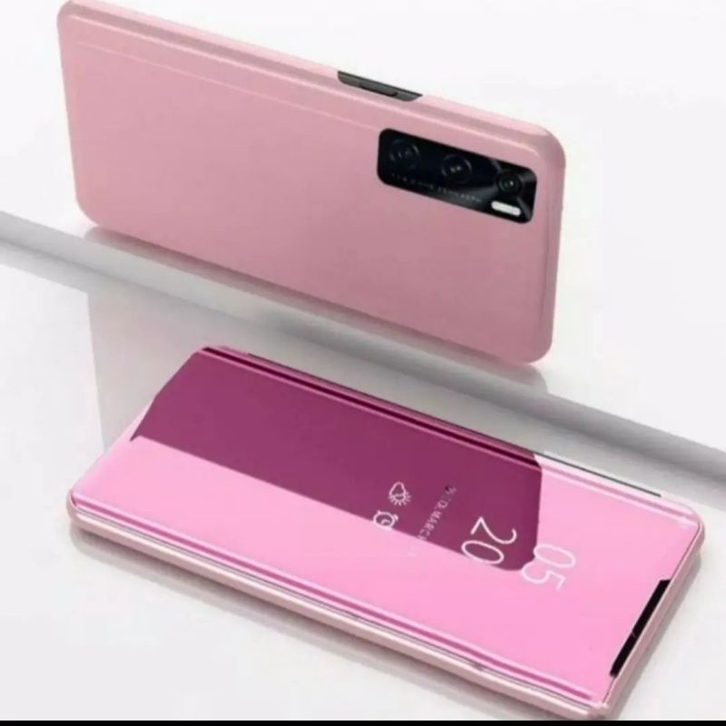 Vivo Y12s Y20 Flip Cover Standing Mirror Flip Case Standing Premium