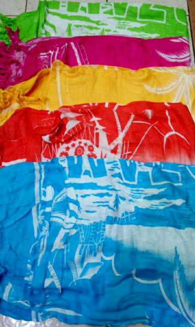 TerMurah Kain Pantai Motif Pantai Warna Cerah