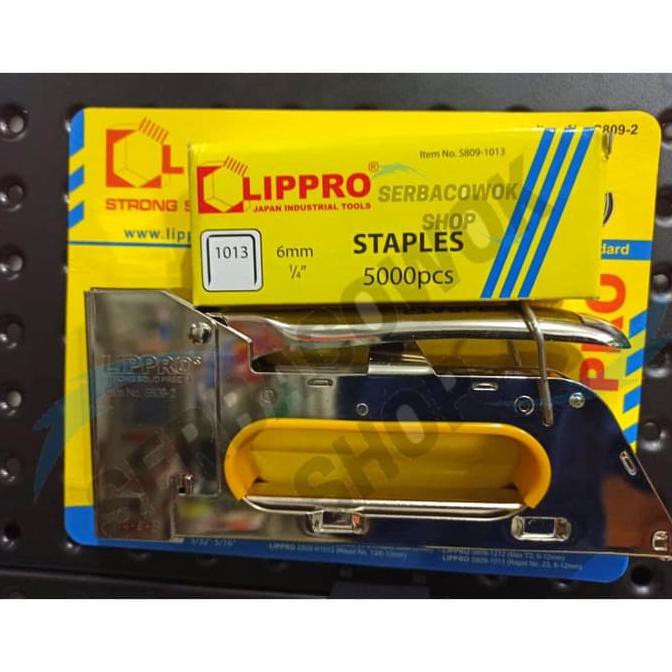 

PAKET LIPPRO MESIN STAPLES TEMBAK JOK GUN TACKER GUN STAPLES R23 + ISI