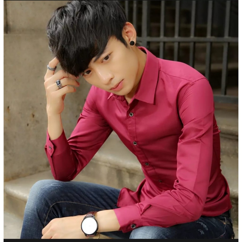 kemeja slimfit anson terbaru size M|L,XL kemeja pria terlaris fashion pria - covid.fashion