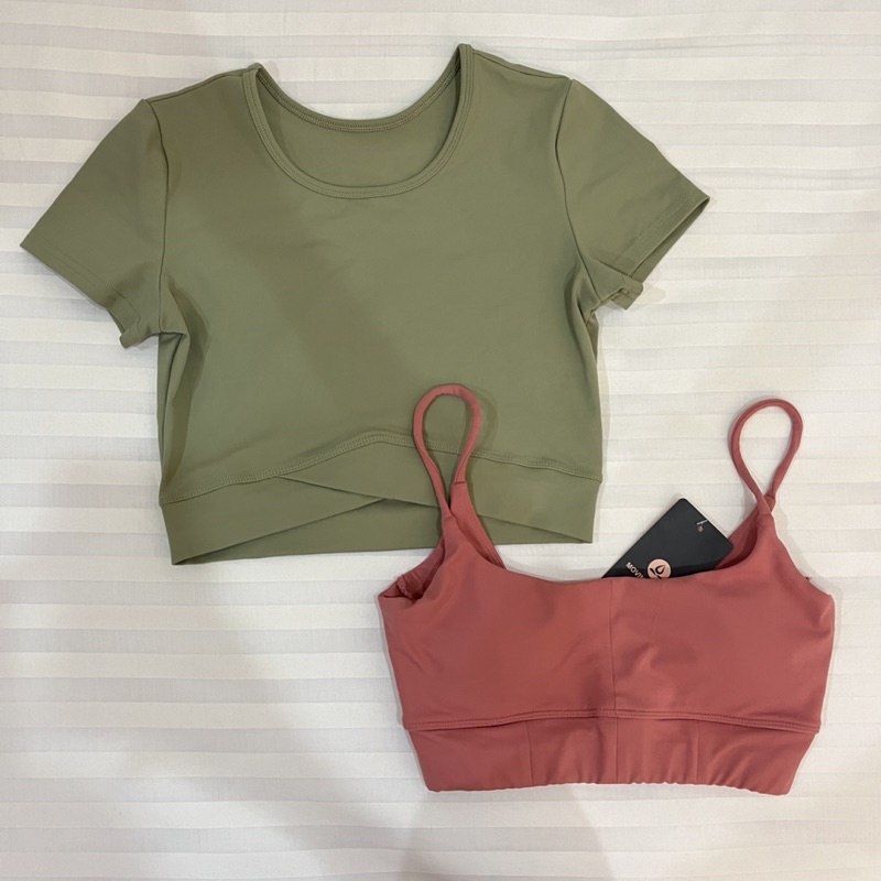 Moving Peach Sports Bra Top baju yoga gym fitness crop top