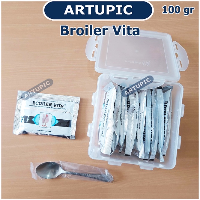 Broiler Vita 100 gram Anti Stress Mempercepat Pertumbuhan Ayam Broiler Nafsu Makan Medion Artupic