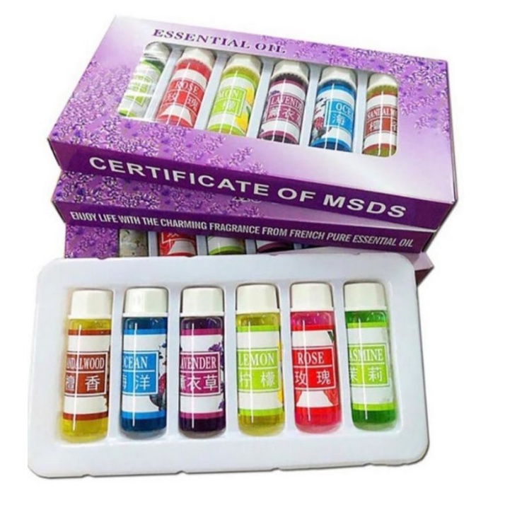 Essentials Oils  Minyak Aromatherapy Diffuser-6 pcs 5 ml