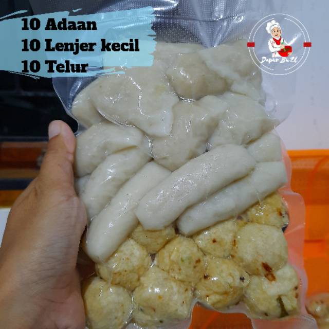 

1 Pack pempek mix (lenjer kecil, adaan dan telur)