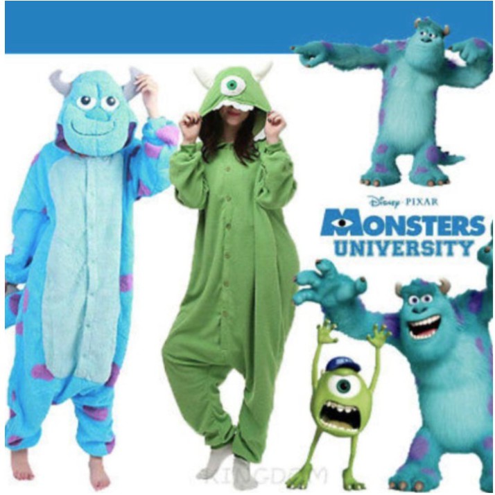 KIGURUMI KOSTUM ONESIE PIYAMA  BAJU DINO SULLEY DEWASA