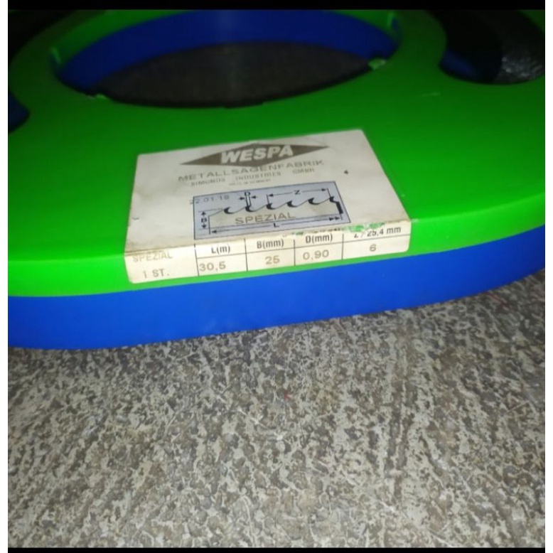 WESPA gergaji besi pita hss bandsaw blade size 30,5 meter x 0,9 6T