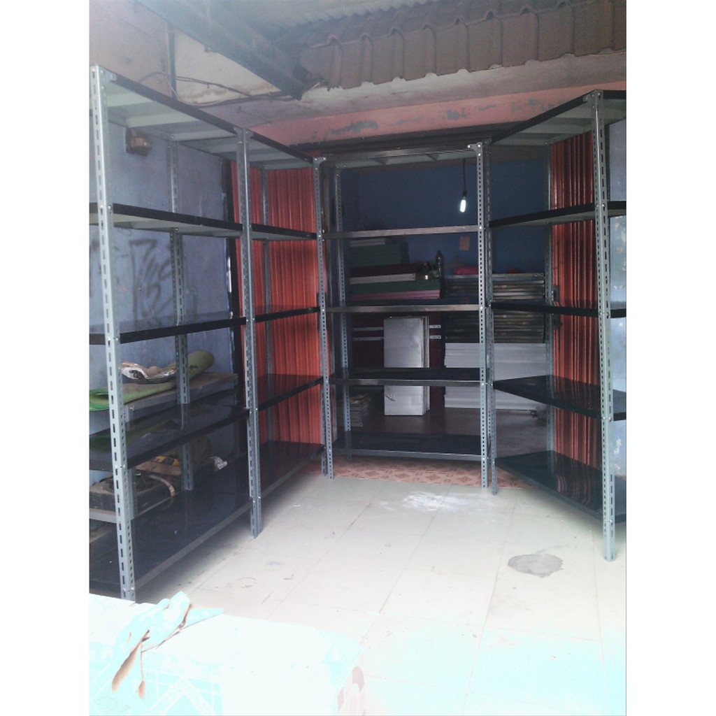 rak besi siku lubang serbaguna uk 200x100x40 Bagus
