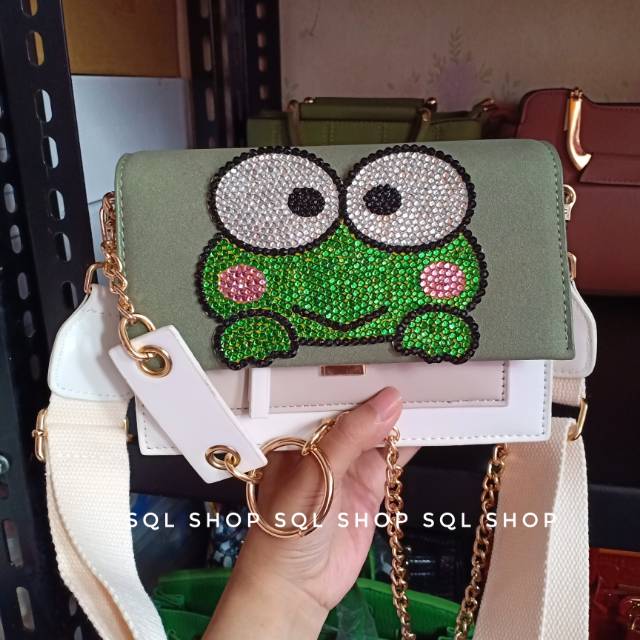 SQL SHOP Tas selempang import batam keroppi bling bling