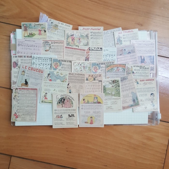 

[RESTOCK] Sticker Bujo tema Music Sheet Vintage utk Bullet Journal, Diary