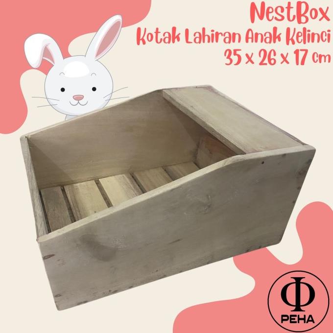 ~~~] Rabbit Nest Box Kotak Lahiran Anak Kelinci Kayu Jati Box Bayi Kelinci