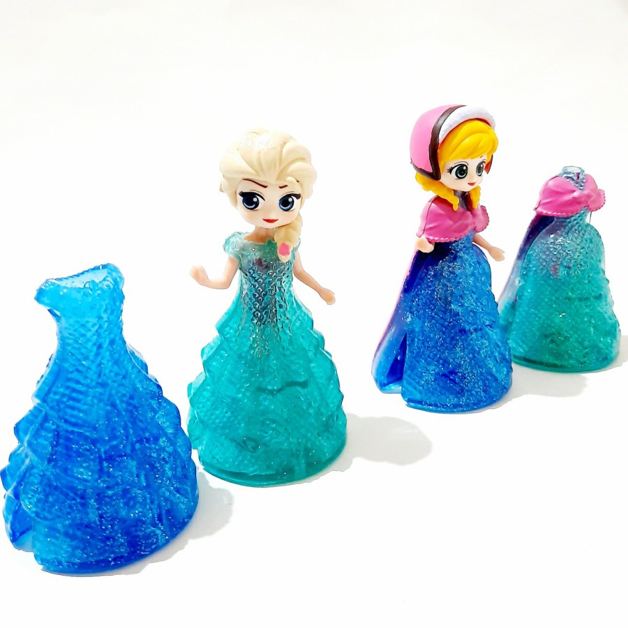 Frozen Elsa Anna Disney Cake Topper Figure set koleksi mainan anak