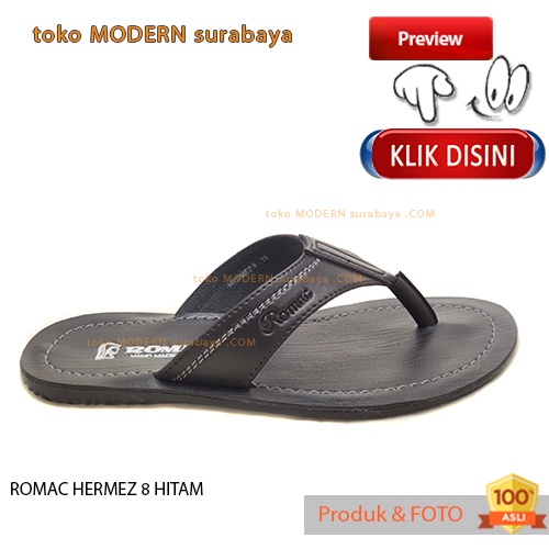 ROMAC HERMEZ 8 HITAM sandal pria sandal jepit flat flip flop