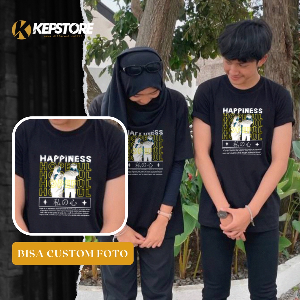 Kepswell Kaos Negatif Foto Streetwear Couple Pacar Custom- Cotton Combed 24s Unisex