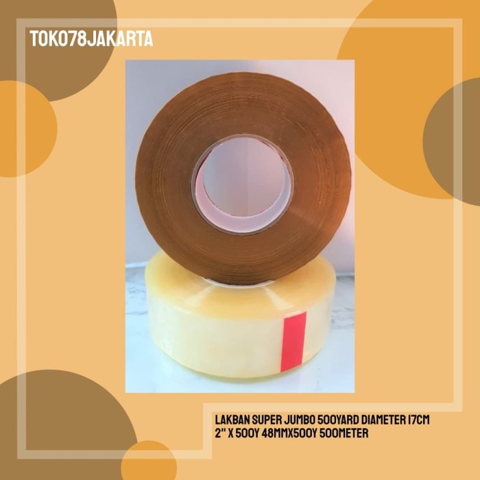 

Hadir Lakban Super Jumbo 500Yard Diameter 17Cm 2" X 500Y 48Mmx500Y 500Meter Promo