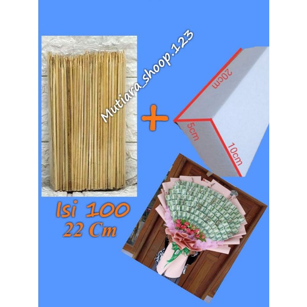 

SATU PAKET TUSUKAN 22 CM ISI 100 + STYROFOAM BUSAH BUKET