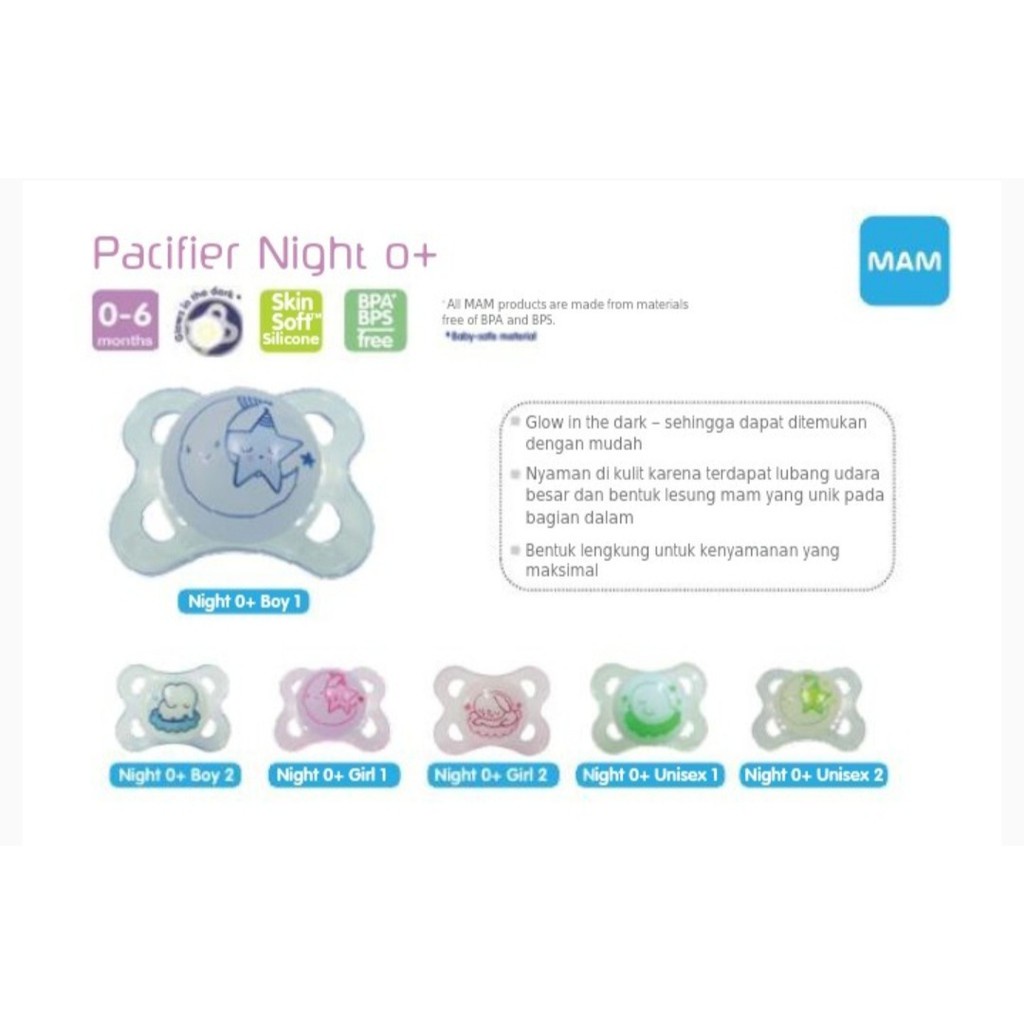 Mam (0m+) Night Pacifier - Glow In The Dark