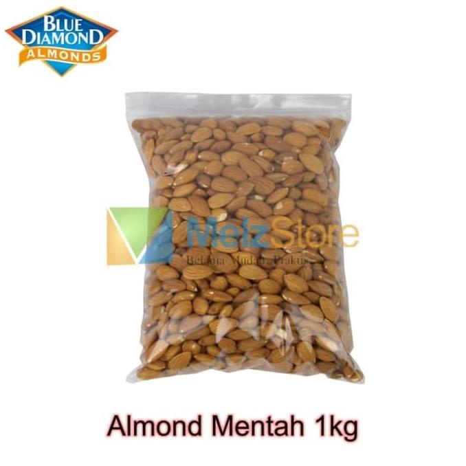 

Kacang Almond Mentah Kupas Raw Whole Blue Diamond 1Kg