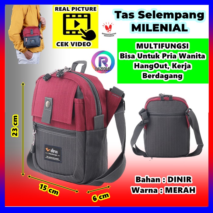 Tas Selendang Kecil Hp Pria Wanita Salempang Slendang Samping Sandang Slempang Selempang Bahu Waitsb