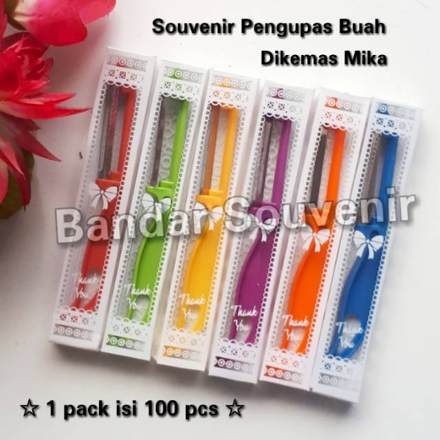 Isi 100 Souvenir Pengupas Buah Kemasan Mika