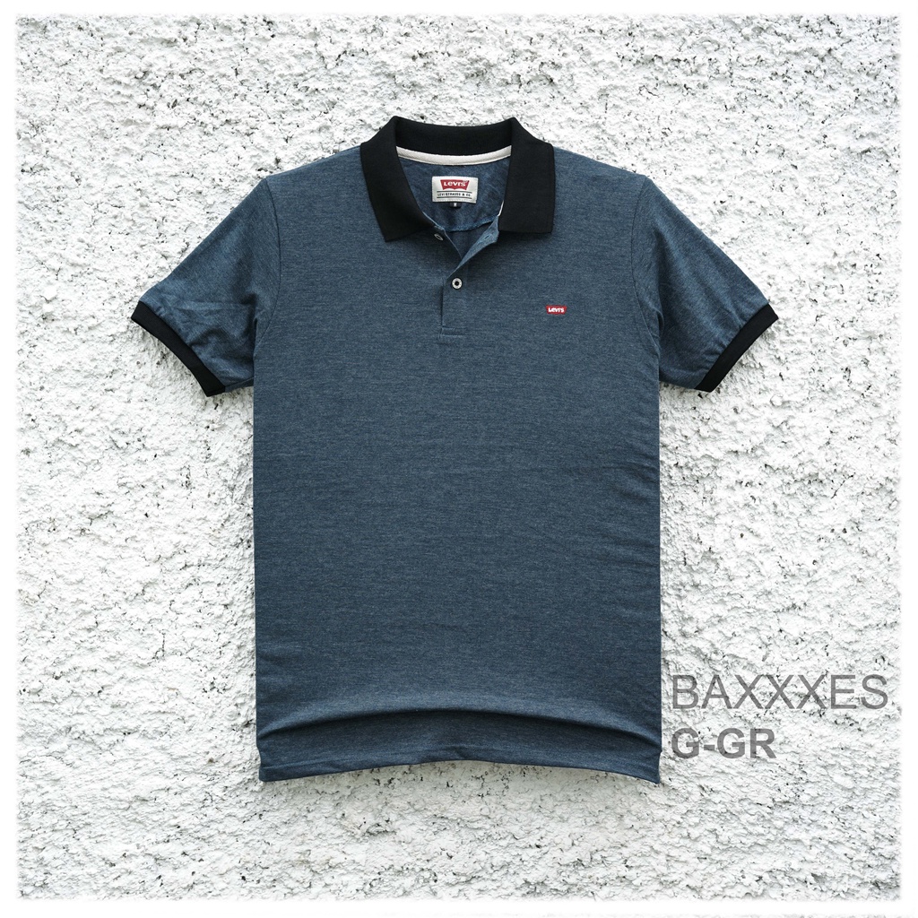 Kaos Pria Polo Levis - Bahan Katun Gerimis - Green