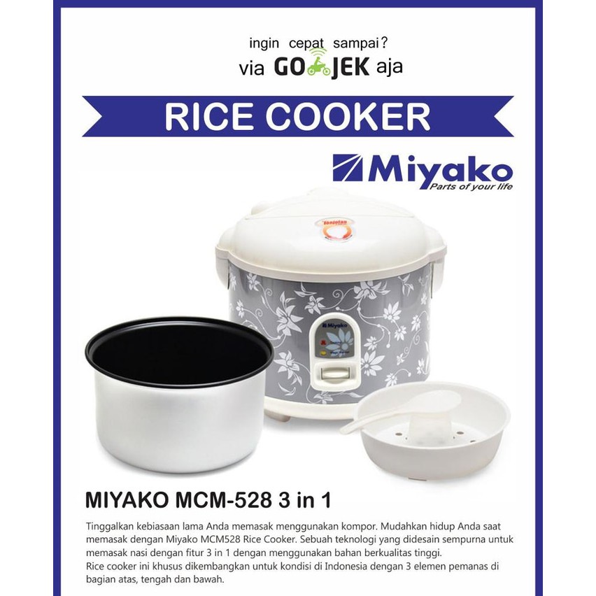 magic com miyako 528 rice cooker miyako MCM 528