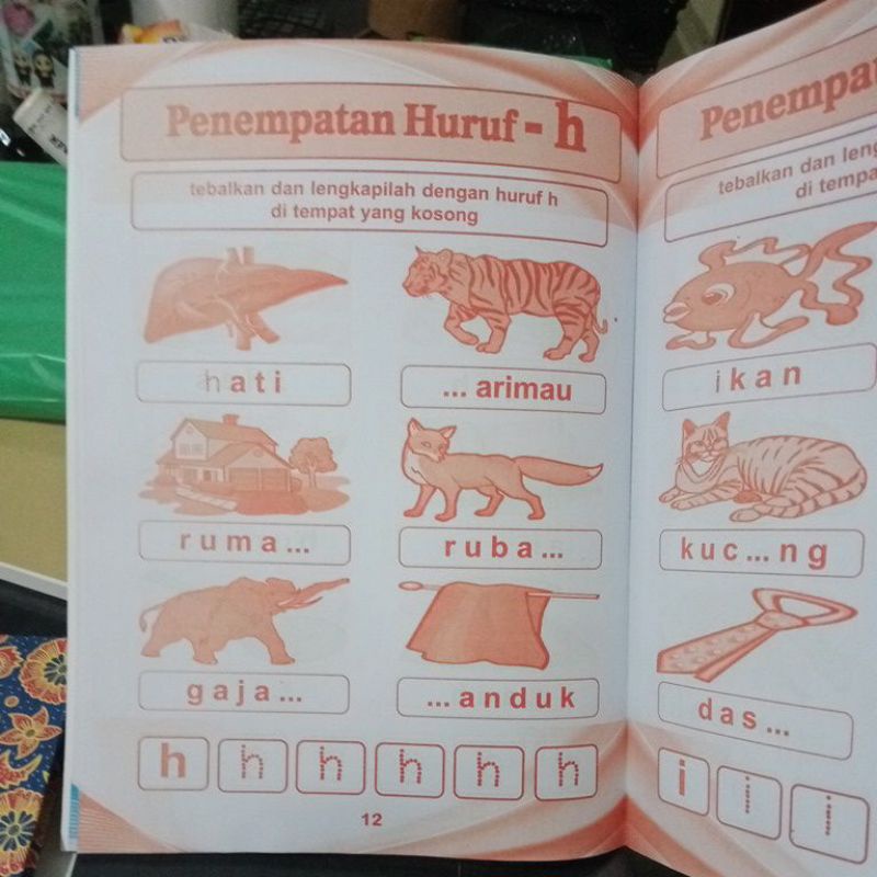 Buku Mengenal &amp; Pintar Menempatkan Huruf (21×29cm)