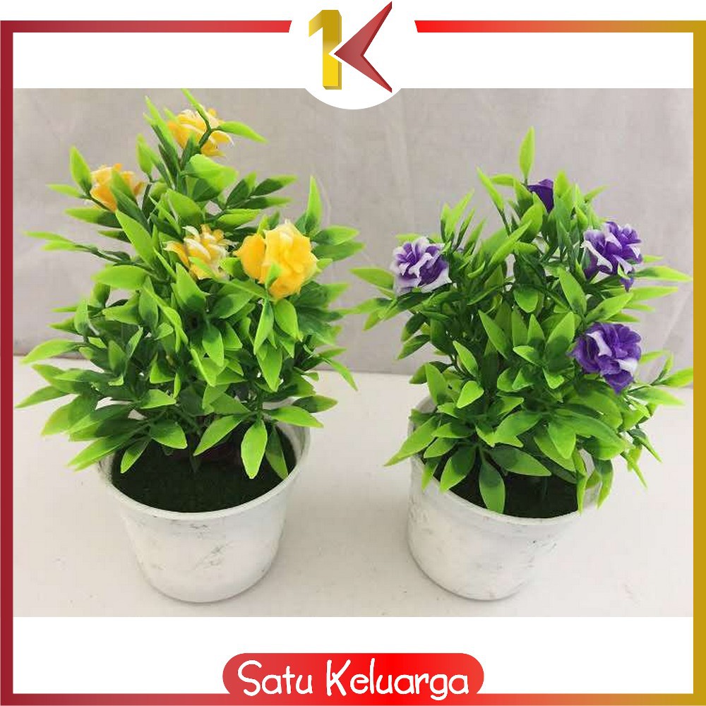 SK-C83-87 Ornamen Pot Bonsai Dekorasi Rumah / Meja Pajangan Bunga Hias Plastik Artificial Flower-5