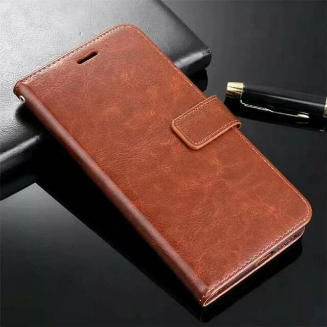 Flip Cover Wallet VIVO V15 PRO / V21E Cover Wallet Kancing Leater Case
