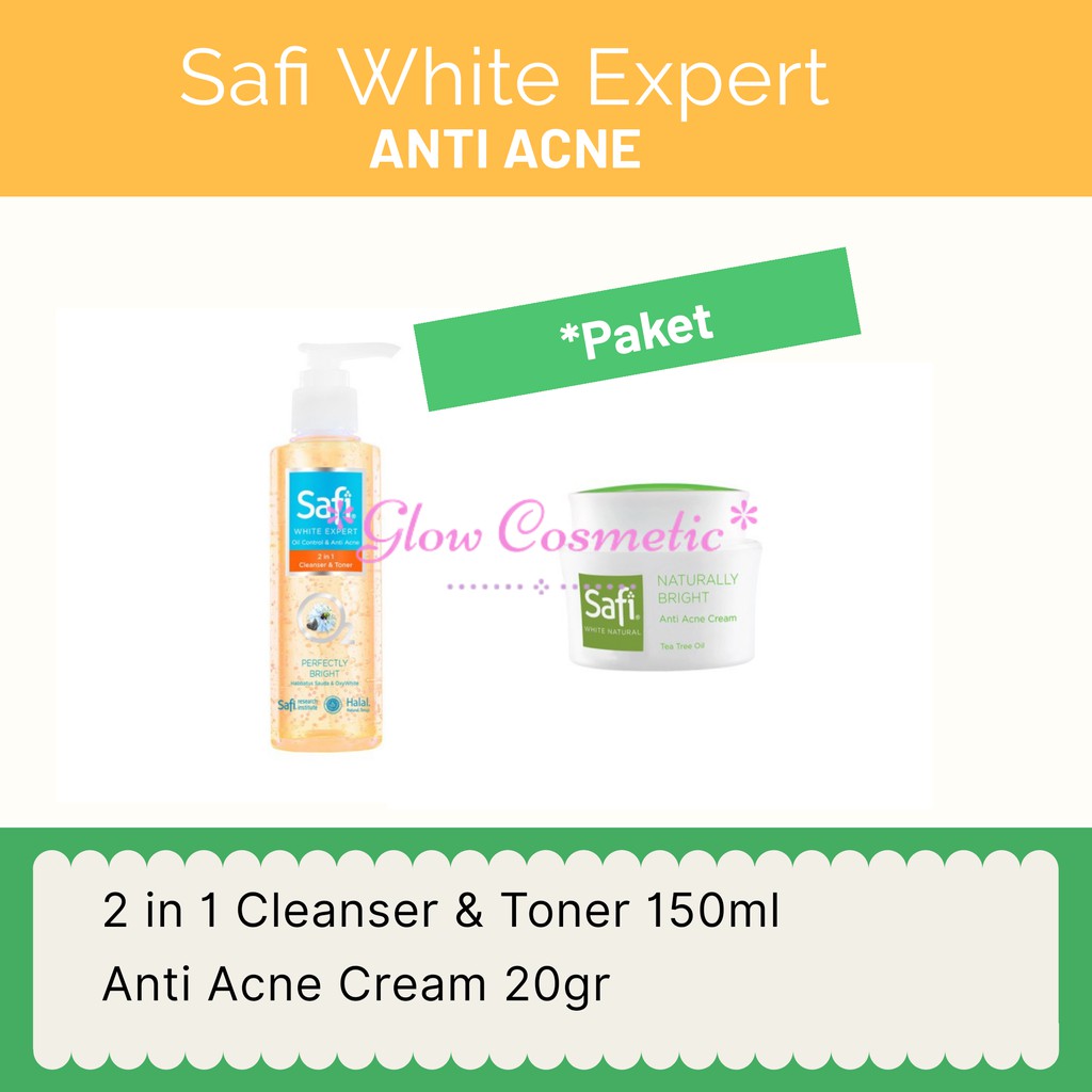 Safi White Expert 2in1 Cleanser&Toner+Anti Acne Cream Tea Tree Oil - Paket