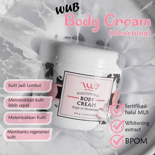 [STOK TERAKHIR] WUB BODY CREAM SCRUB Sepaket Dan Body Scrub Official Bleaching Original Whitening Ca