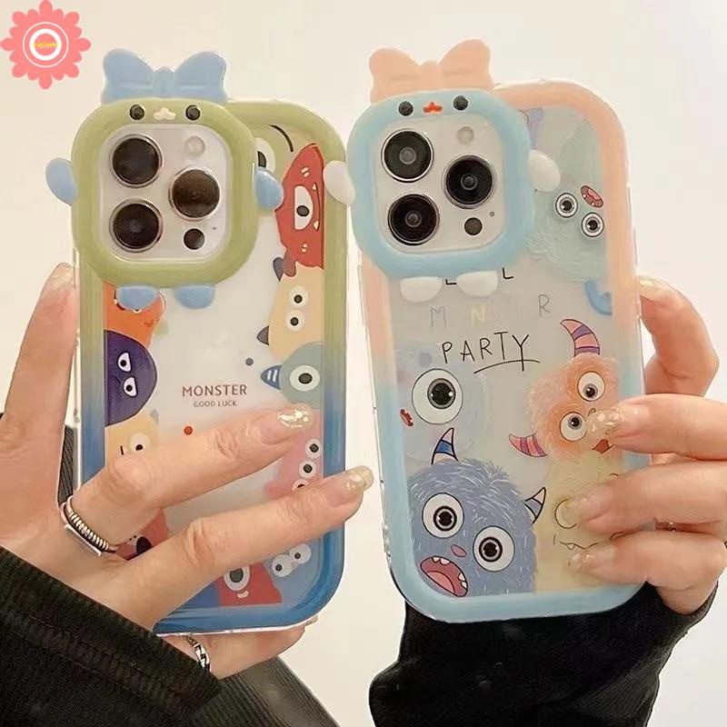 Soft Case Desain Kartun Monster 3D Untuk Vivo Y35 Y16 Y21 Y12 Y11 Y22 V23 V23E Y15 Y15s Y20 Y02s Y55 Y75 Y15A Y20s Y20 Y1 Y30 Y33S Y31 Y1 Y30