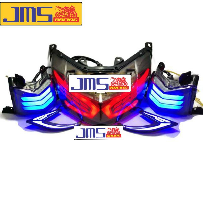 lampu stop lamp belakang plus sen depan dan alis running audi yamaha nmax lama pnp paket set