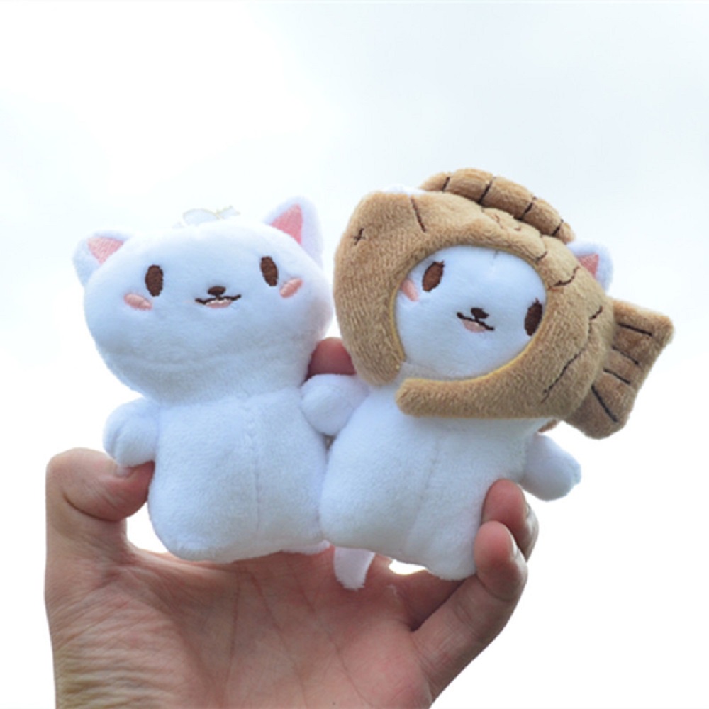 Needway  Korean Cat Plush Keychain Door Keyring Key Chains Cat Snapper Keyrings Women Cute Doll Pendant Fashion Jewelry Bag Girls Bag Pendant