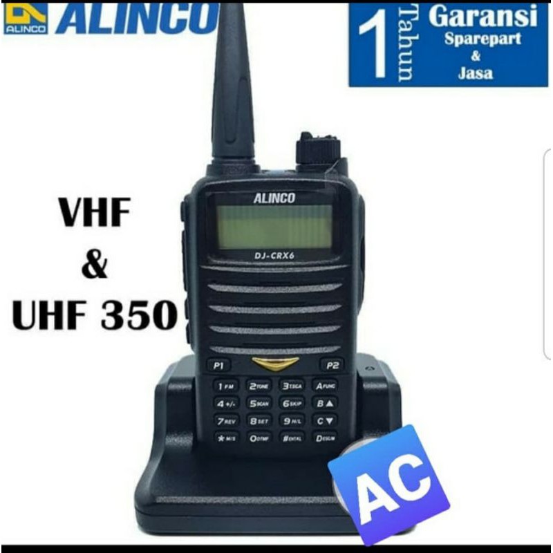 JUAL HT ALINCO DJ-CRX6 DUAL BAND VHF &amp; UHF 350MHZ GARANSI ALINCO CRX6