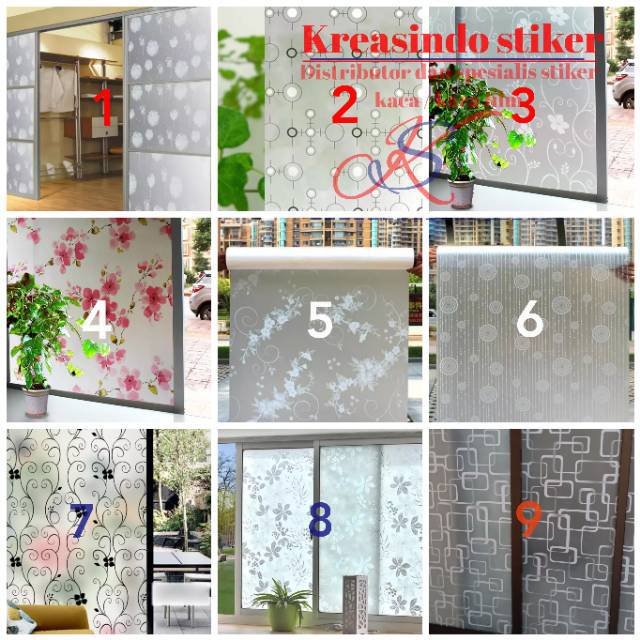 Stiker Kaca Stiker Kaca Jendela Kaca Pintu Balkon Stiker Motif