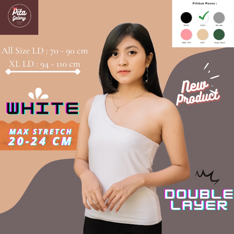 TENGTOP TANK TOP One Shoulder Tank Top Wanita Tali Tarzan terbaru pakaian atasan cewe atasan murah j