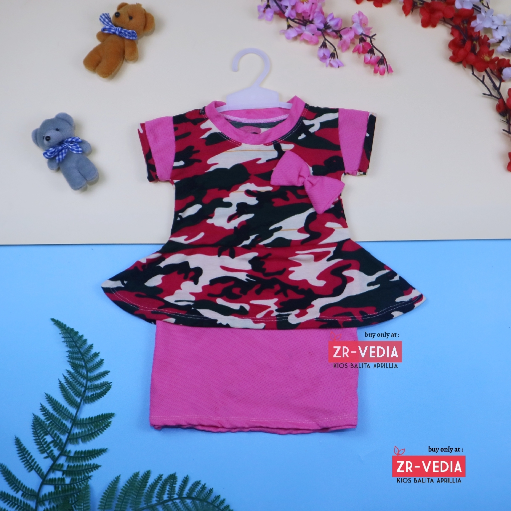 (ABRI) Dress Viona Lengan 1-2 Tahun / Dres Lengan Pendek Anak Perempuan Motif Fashion Kids Pesta