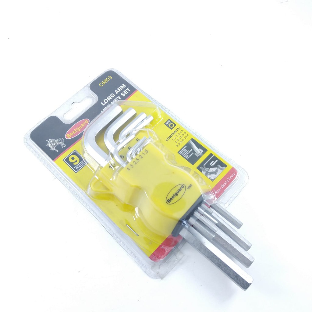 Kunci L Hex Key Set 9 Pcs Bestguard C6803