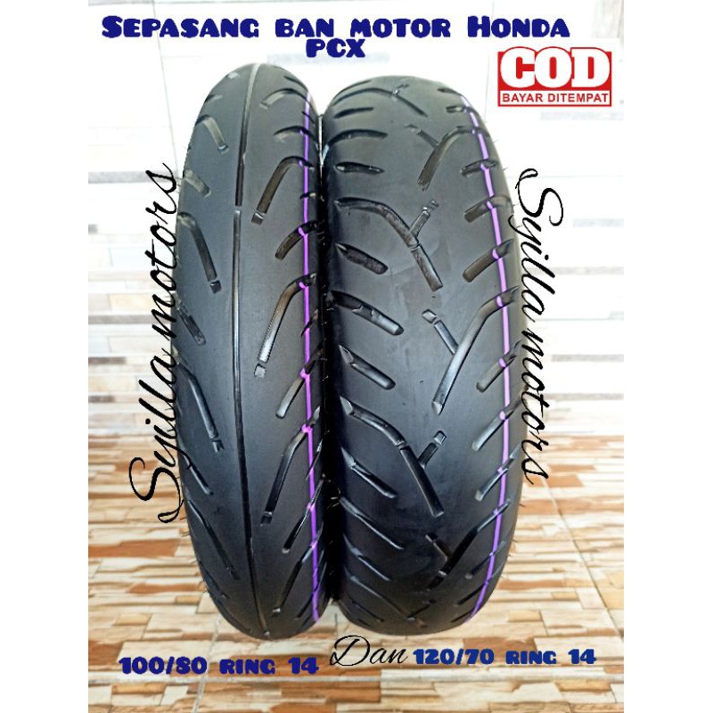 sepasang ban motor PCX depan belakang