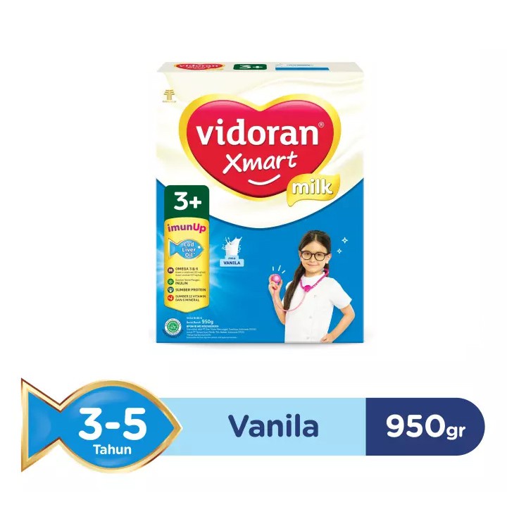 

Vidoran Xmart 3+ Nutriplex Vanila Susu Formula [950 g]