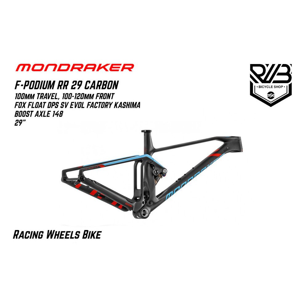 Mondraker Frame F Podium RR Carbon Blue Red XC Fullsus 29 Boost 148