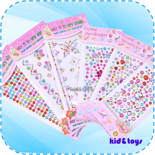 

1 lembar Stiker Kristal Crystal Sticker DIY Mainan Tempel Stiker