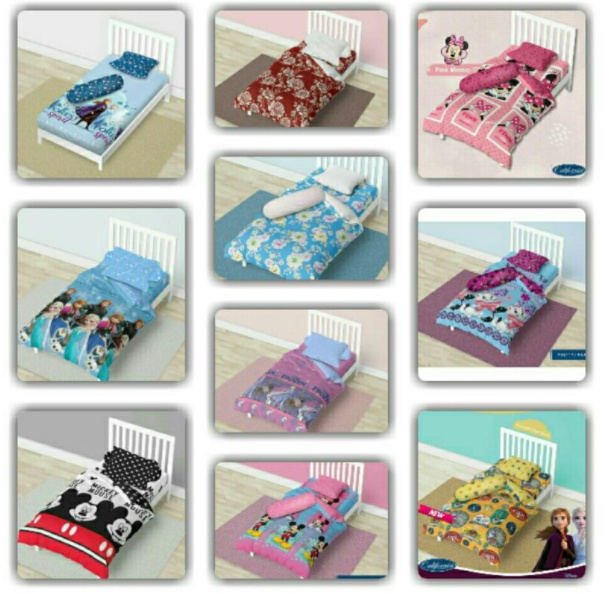 SPREI CALIFORNIA UKURAN 100 X 200 EXTRA SINGEL SIZE MOTIF BOLA KARTUN DISNEY BOLA DEWASA