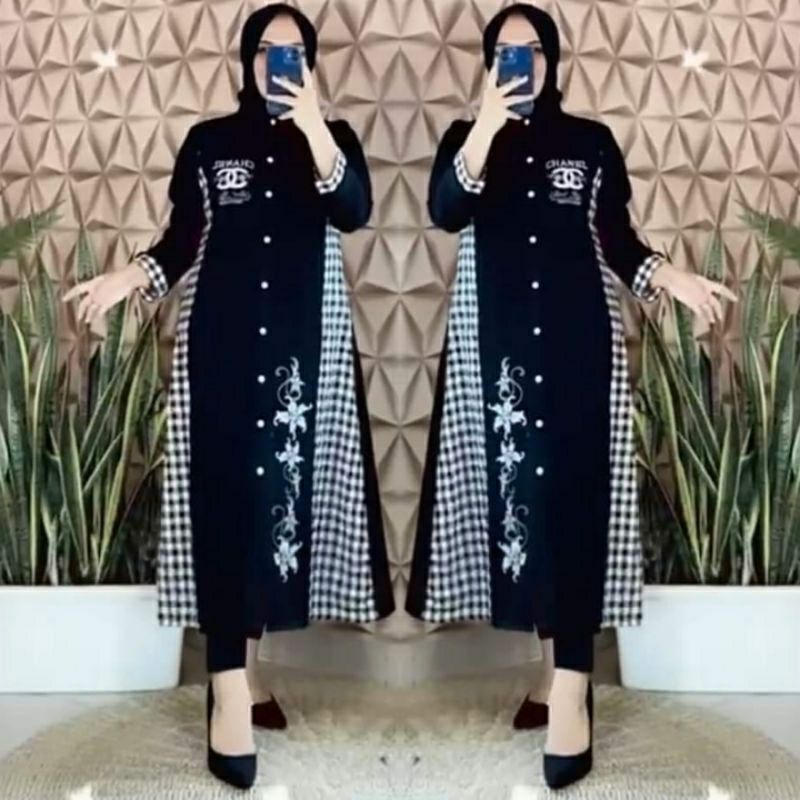 Isyana Midi Dress / Gamis Wanita Terbaru / Kekinian / Casual Dress Murah / Fashion Muslim