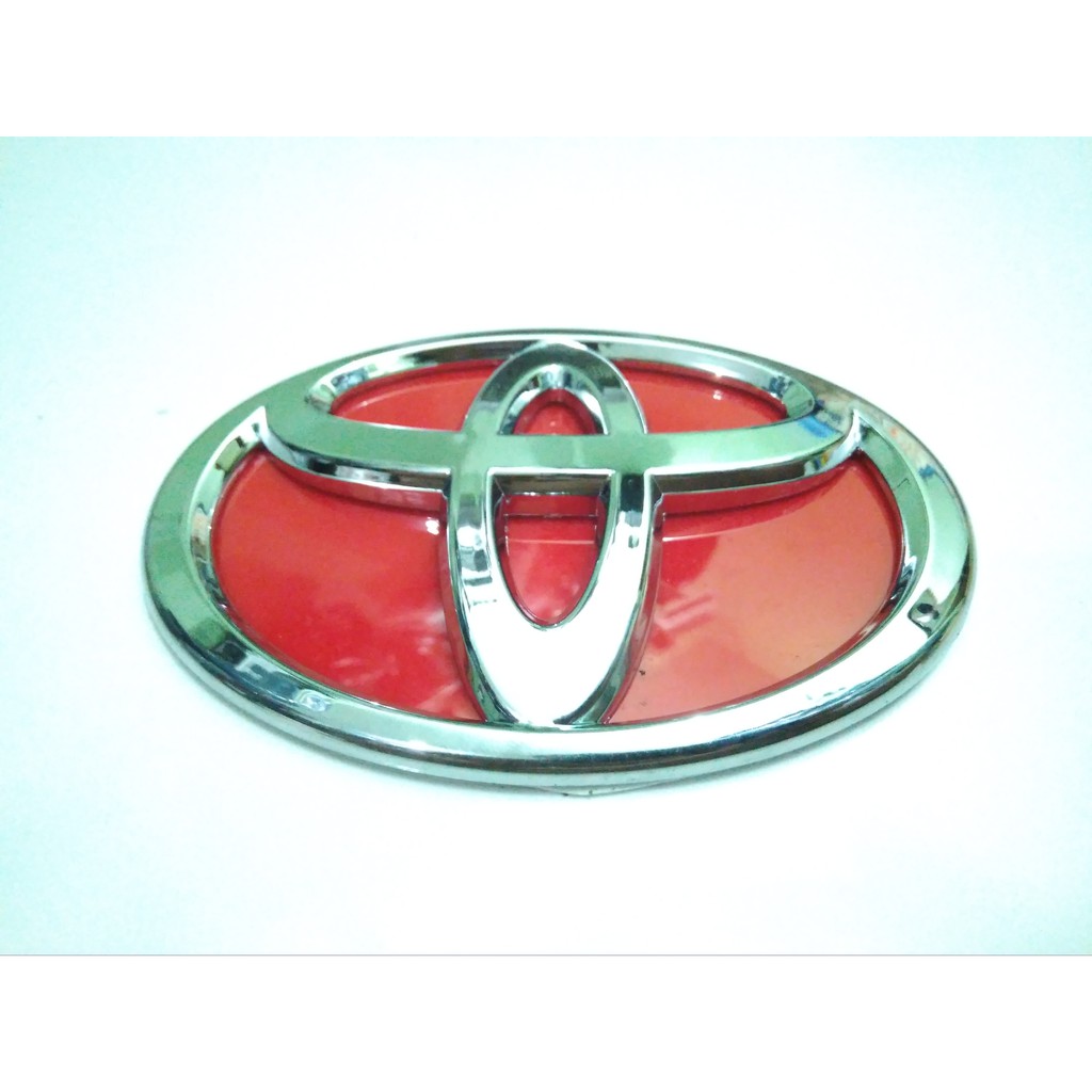 Emblem Pengganti Depan CALYA Lambang Toyota MERAH Untuk Calya Logo Toyota Red Chrome